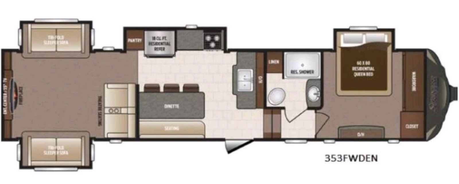 2017 Keystone RV Sprinter 353FWDEN 9