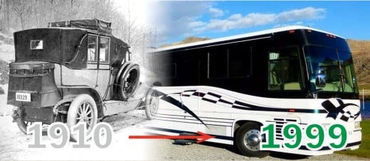 Photos of how RV trailers evolved by decades in the 20th century